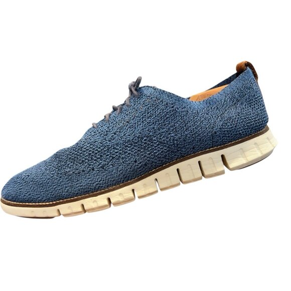 Cole Haan Grand.os Zerogrand Blue Fabric Wingtip Oxford Men 13 M Casual Comfort main image 11